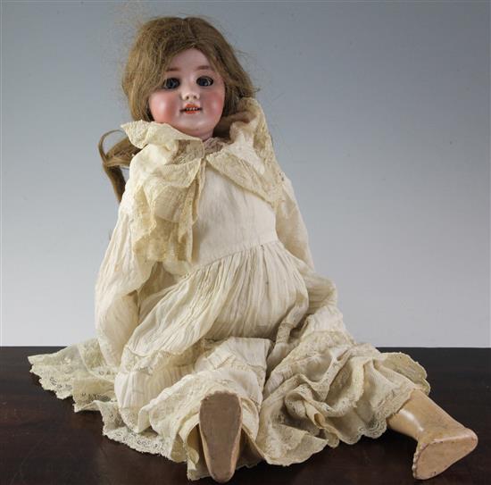 A Tete Jumeau bisque head doll. c.1900, 61cm